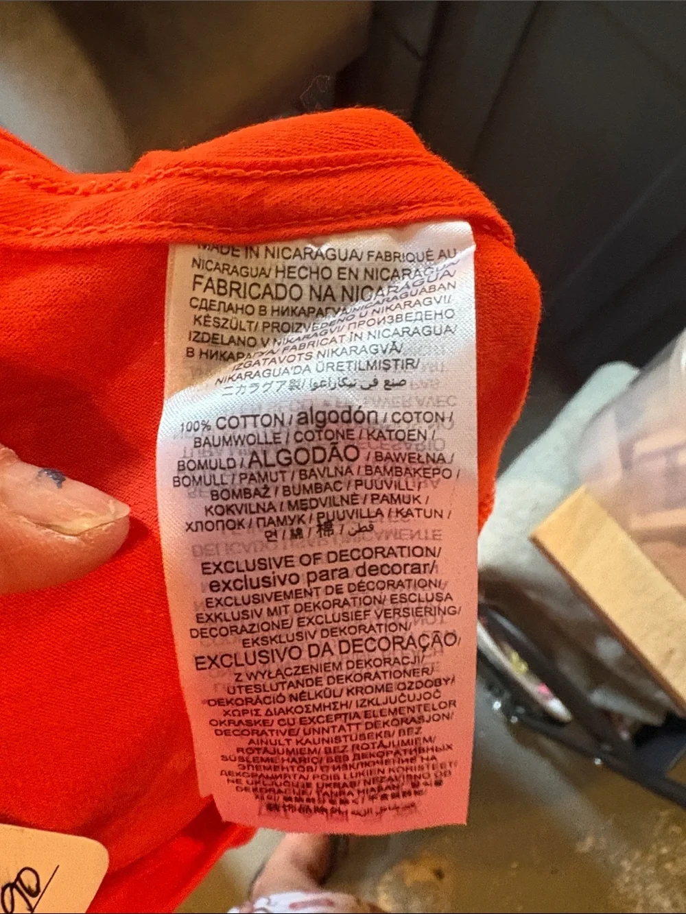 Nike Men's Orange Short Sleeve Crew Tee
